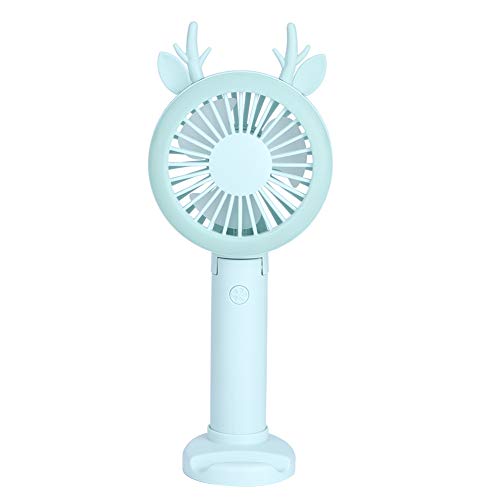 Boxwizard Handheld Fan Portable Battery USB Fan Mini Fan Electric Rechargeable Battery Foldable Handheld Folding Desk Fan Charging for Travel Office Room(A)