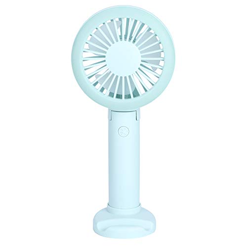 Boxwizard Handheld Fan Portable Battery USB Fan Mini Fan Electric Rechargeable Battery Foldable Handheld Folding Desk Fan Charging for Travel Office Room(A)