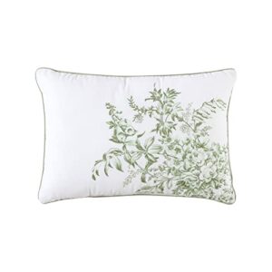laura ashley throw pillow decorative pillow for couch or bed, cottage home décor, 14 x 20, bedford green
