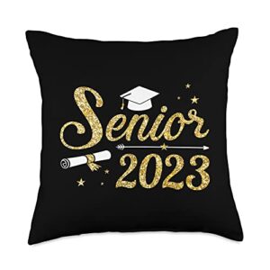 senior 2023 store senior class of 2023 graduate throw pillow, 18x18, multicolor