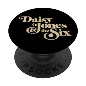 daisy jones & the six - retro logo black popsockets standard popgrip