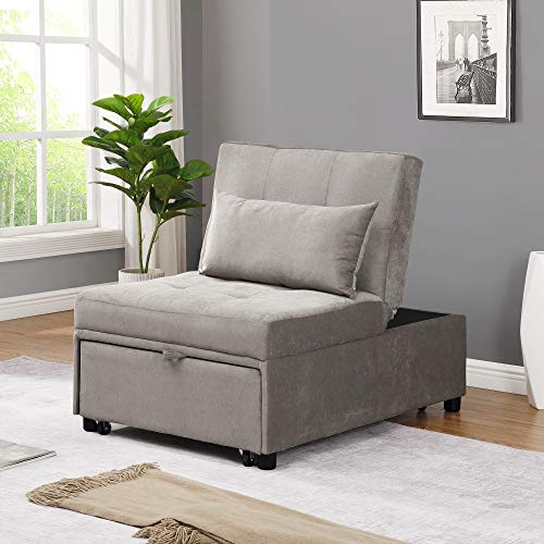 Gray Sofa Bed with Storage（Folding）