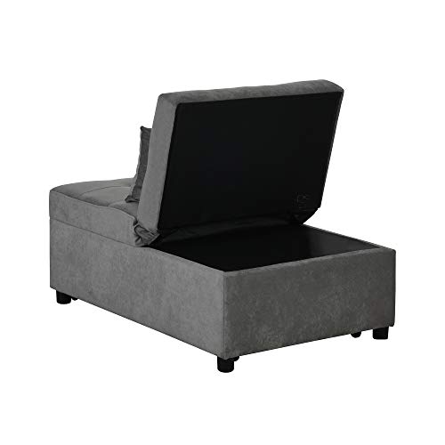 Gray Sofa Bed with Storage（Folding）