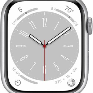 Apple Watch Series 8 (41MM, GPS) - Silver Aluminum Case with White Sport Band (Renewed Premium)