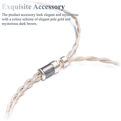 MMCX Cable IER 6N Single Crystal Copper MMCX Cable 3.5mm Braid Earphone Cable for SE846 SE535 SE215 FX850 ATLAS XBA-A3 FX1200 UE900S F9 FA1FA7 MKII DK4001 IT00 Replacement Cable (3.5mm Plug)