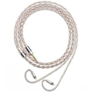 fsijiangyi 0.78mm 2 pin cable 4.4mm 6n single crystal copper braid earphone cable 2pin iem cable for em2 em1 king 2 kxxs s8 aria re2000 lcdi4 legend x ve2 ve6 a12t n8t replacement cable (4.4mm plug)