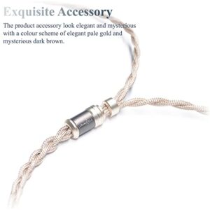 FSIjiangyi 0.78mm 2 Pin Cable 4.4mm 6N Single Crystal Copper Braid Earphone Cable 2Pin IEM Cable for EM2 EM1 King 2 KXXS S8 Aria RE2000 LCDi4 Legend X VE2 VE6 A12t N8t Replacement Cable (4.4mm Plug)