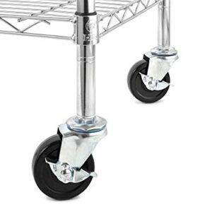 HSS Wire Shelving 3" Wheel Casters 3/8" Bolt Size, 4-Pack, Capacity 500 lbs