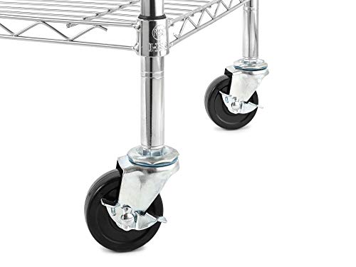 HSS Wire Shelving 3" Wheel Casters 3/8" Bolt Size, 4-Pack, Capacity 500 lbs