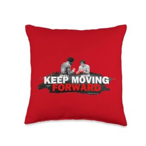 rocky keep moving forward throw pillow, 16x16, multicolor