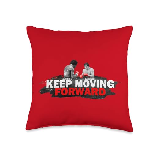 Rocky Keep Moving Forward Throw Pillow, 16x16, Multicolor