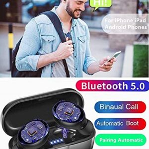 Hoseili 2023 new editionBluetooth Headphones.Bluetooth 5.0 Wireless Earphones in-Ear Stereo Sound Microphone Mini Wireless Earbuds with Headphones and Portable Charging Case for iOS Android PC. XG22