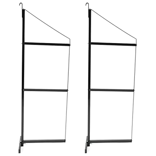 KUAFU 60 1/2" X 22 1/8" Container Shelving Shelf Bracket Universal for Shipping Container Hang & Hook Shelving Brackets Storage Cargo Shelves -2PCS