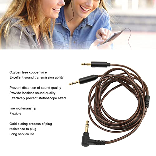 Replacement Cable for 3.5 MM to Dual 2.5 MM Headphones, Eliminates Skin Effect, Made of Oxygen Free Copper Wire Suitable for He400s He 400I He560 He 350 He1000 He1000 V2 47.2 in