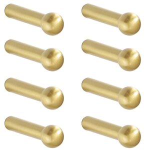 coat hook 8 pack gold towel hook retro brushed brass wall robe hangers with screws for bathroom, bedroom and kitchen hanging coat, hat, scarf, robe & bag ( color : b )