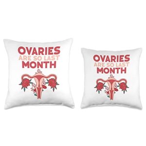 Funny Hysterectomy Recovery Gifts Uterus Support Hysterectomy Recovery Products Ovaries Throw Pillow, 16x16, Multicolor