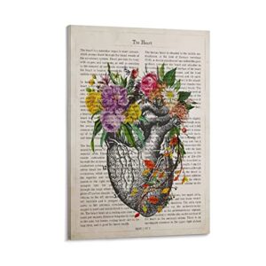 Sheets of Human Anatomy Heart Anatomy Posters Vintage Anatomical Medical Dictionary Decor-gigapixel- Poster Decorative Painting Canvas Wall Art Living Room Posters Bedroom Painting 12x18inch(30x45cm)