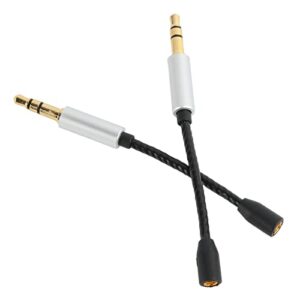 mmcx to 3.5mm adapter cable, gold plated interface ofc core lossless sound mmcx female to 3.5mm male cable