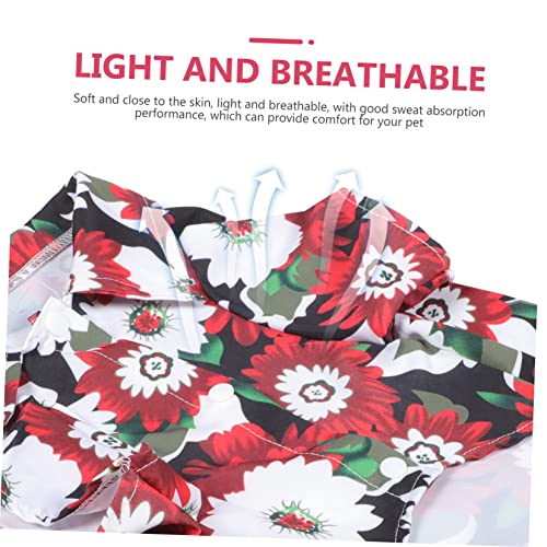 3pcs XXL Pet Fashionable Breeze Fashion Apparel Decorative Red Printed Outfit in Clothing Style Small Clothes Cartoon Chic Cats Sleeveless Themed Puppies Beach Summer Red- T-