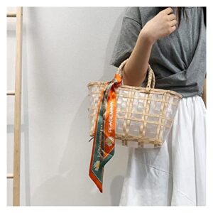 WALTX Round Basket 1Pc Practical Waterproof Durable Shopping Basket Woven Basket for Home Decor Shop Storage Case