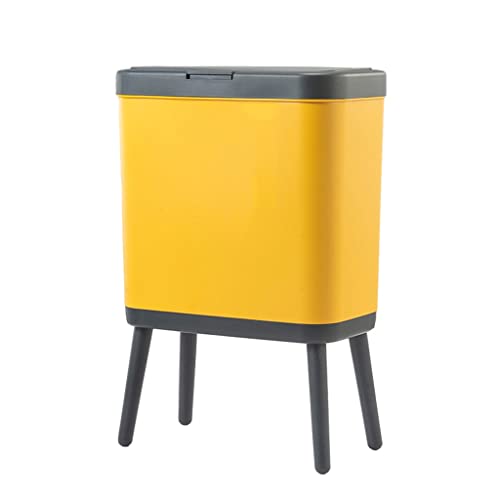 MFCHY Clamshell Type High-Foot Kitchen Trash Can Tall Garbage Bin Rubbish Box Waste Storage Bucket Bathroom Toilet Room ( Color : D , Size : 1 )