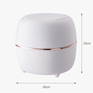 MFCHY Desktop Trash Can Dustbin Bin Household Mini Bedside Waste Bin Tea Table Small Garbage Bucket ( Color : Gray , Size : 1pcs )