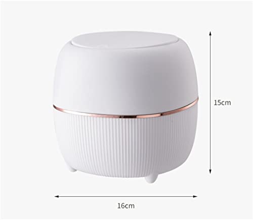 MFCHY Desktop Trash Can Dustbin Bin Household Mini Bedside Waste Bin Tea Table Small Garbage Bucket ( Color : Gray , Size : 1pcs )