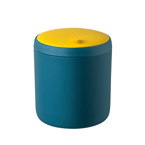 MFCHY Mini Trash Can Waste Bins Desktop Garbage Basket Home Table Plastic Trash Can Office Supplies ( Color : Blue , Size : 1pcs )