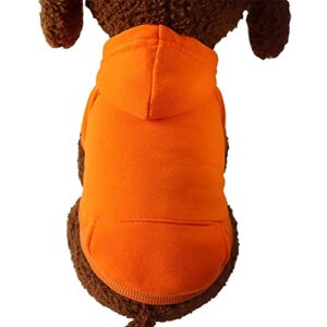pet clothes for cats girl dog outfit soft cat sweater dog sweatshirt for small dog puppy cat (x-small, orange)