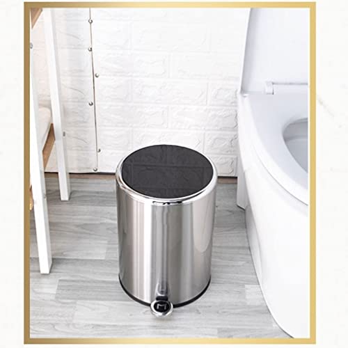 BONAD Bathroom Trash Can Trash Can with Lid Soft Close Removable Inner Wastebasket Stainless Steel Garbage Can for Bathroom Bedroom Office Wastebasket (Color : Gold)