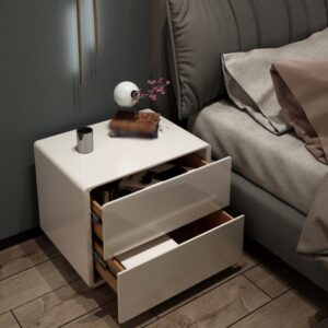 XXXDXDP Table Chevet Bois Massif Meuble Rangement Pour Chambre Coucher Hôtel Table