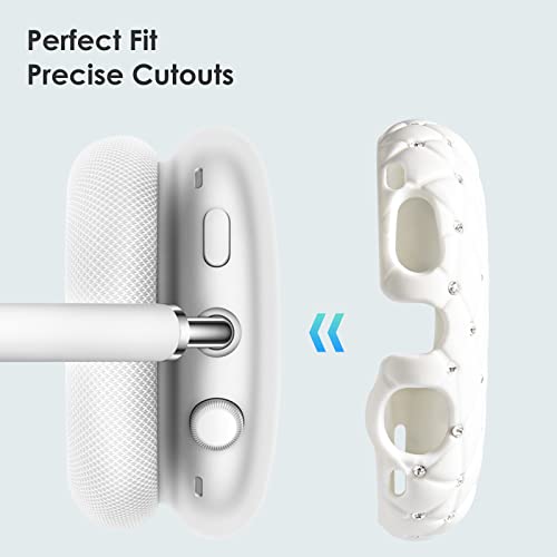 VISOOM AirPod Max Case Cover - Airpods Max Bling Cases Women Crystal TPU Soft Anti-Scratch Protective Girl Accessories for Apple AirPods Max