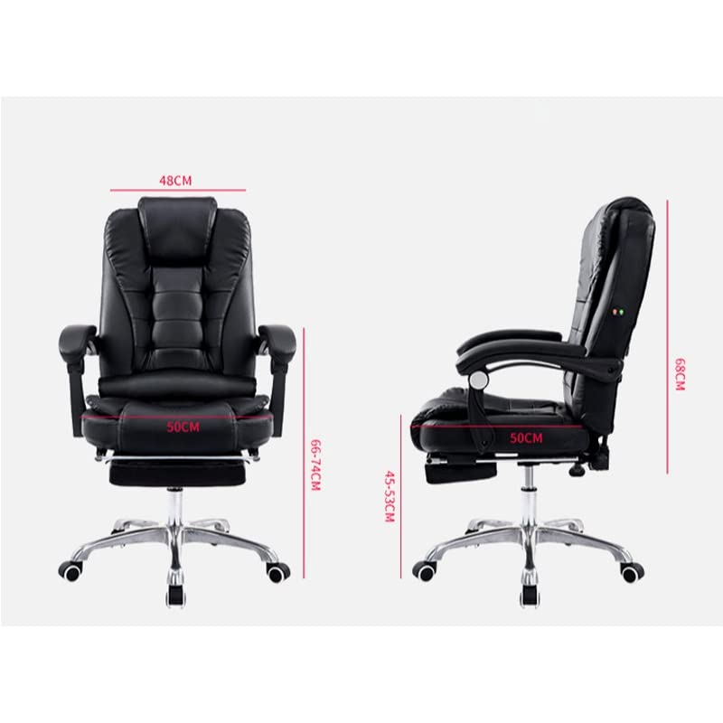 TJLSS Office Chair Multifunction Office Computer Chair Swivel Reclining Boss Chair Household Study Room