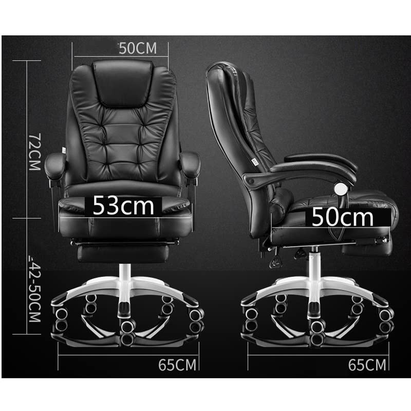 TJLSS Office Chair Home Computer Chair PU Comfortable Swivel Gaming Chair Point Massage