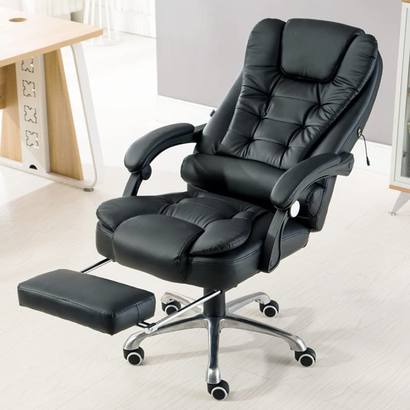 TJLSS Office Chair Home Computer Chair PU Comfortable Swivel Gaming Chair Point Massage