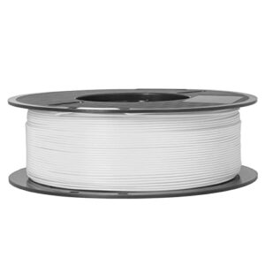 3d printer filament, good adhesion smokeless odorless pla filament anti clogging 1kg for high precise printing (white)