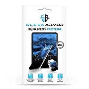sleek armor liquid glass screen protector - wipe on scratch and shatter resistant nano protection for all phones tablets smart watches universal