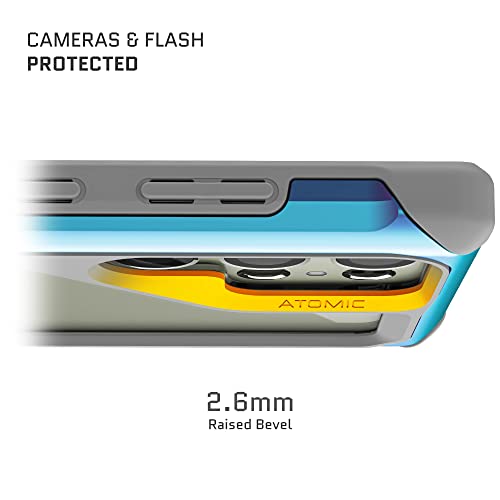 Ghostek ATOMIC slim Samsung Galaxy S23 Ultra Phone Case with Clear Back and Iridescent Aluminum Bumper S-Pen Stylus Cutout Shockproof Phone Cover Designed for 2022 Samsung S23 Ultra (6.8") (Prismatic)