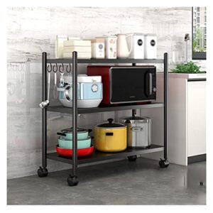 ZLXDP Storage Rack Metal Storage Rack with Wheels Adjustable Shelves Kitchen Pantry Closet Stand ( Color : D , Size : 80cm*50cm )