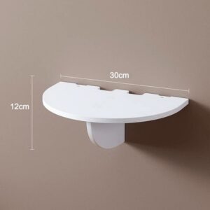 TJLSS Projector Round Shelf Storage Display Shelf Bedroom Living Room Office Home Wall