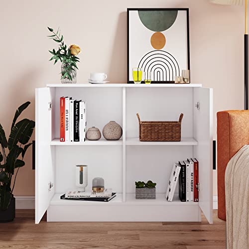 WAHEY Storage Cabinet, Wooden Sideboard Buffet Cabinet with Doors, AFSC005