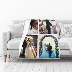 custom blanket with photo text personalized throw blanket for baby mother father adult friends lovers dog pets birthday anniversary wedding gifts flannel blanket mother's day father's day christmas