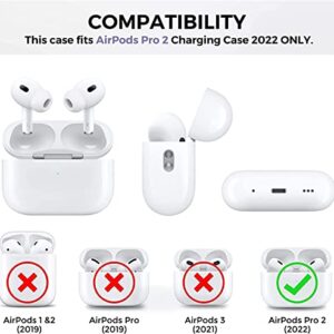 Cute AirPod Pro 2 Case with Beautiful Butterfly Pendant, Soft Silicone Protective Electroplating Cover Compatible with AirPods Pro 2 Generation 2022 Case