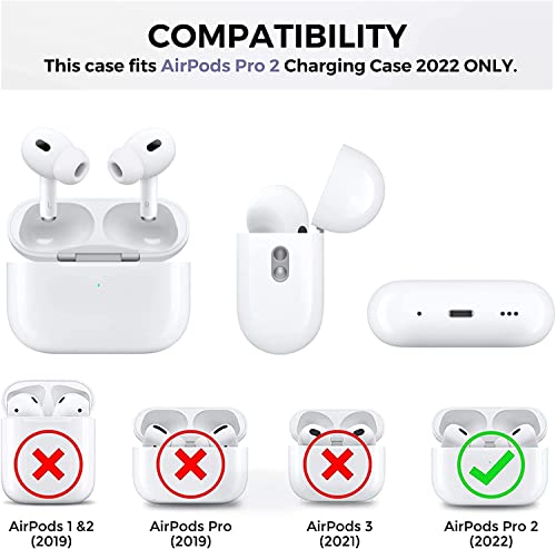 Cute AirPod Pro 2 Case with Beautiful Butterfly Pendant, Soft Silicone Protective Electroplating Cover Compatible with AirPods Pro 2 Generation 2022 Case