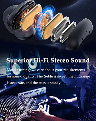 Wireless Ear Clip Bone Conduction Headphones Bluetooth Wireless Clip On Open Ear Earbuds with Earhook Earclip Bone Conduction Earbuds Head Set Waterproof Bone Conducting Ear Buds Induction Headphones