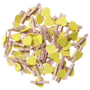 soimiss photo clips 50pcs wooden clothespins mini heart decorative clothespins craft peg pins clips wall decoration for photo display hanging decor mini photo clips