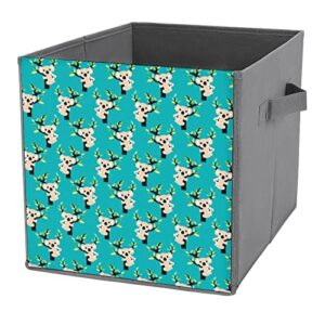 koala bear eucalyptus tree canvas collapsible storage bins cube organizer baskets with handles for home office car