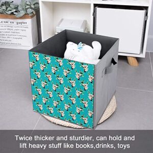 Koala Bear Eucalyptus Tree Canvas Collapsible Storage Bins Cube Organizer Baskets with Handles for Home Office Car