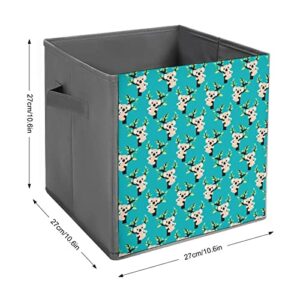 Koala Bear Eucalyptus Tree Canvas Collapsible Storage Bins Cube Organizer Baskets with Handles for Home Office Car