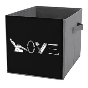love dental canvas collapsible storage bins cube organizer baskets with handles for home office car